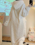 Lucy™ - Cozy Coral Fleece Hooded Robe