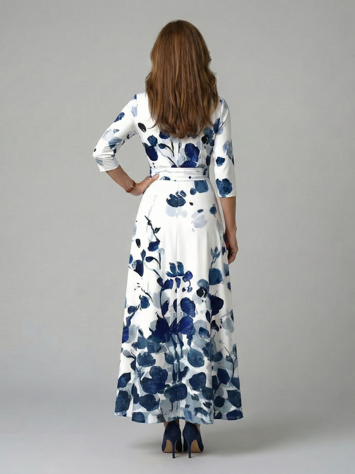 Celine | Abito Midi con Collo Incrociato