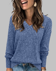 DERI™ - Comfy V-Neck Long Sleeve Top