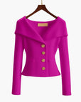 Kenny – Ribbed Button-Up Cardigan
