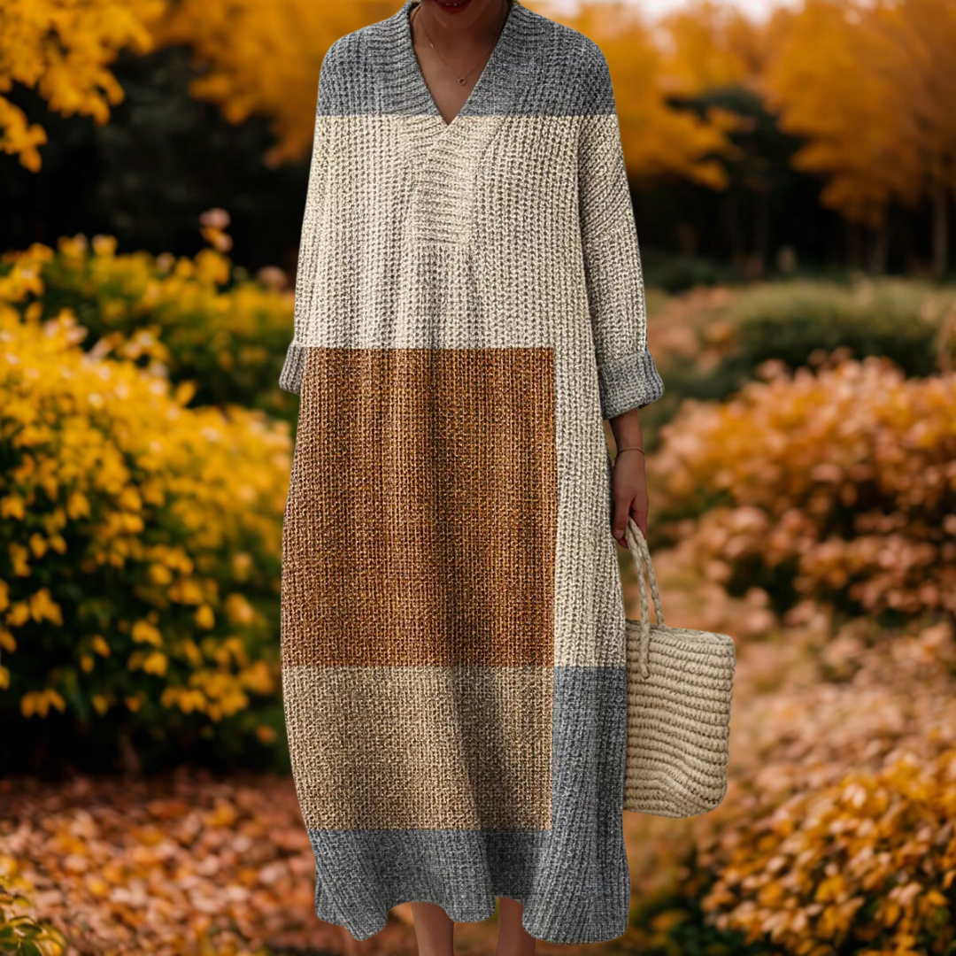 Sylvia | Geometric Pattern Knitted Dress