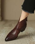 Camille | Luxury Low-Heel Ankle Boots