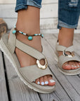 Marlene - Flat Sandals With Metal Buckle