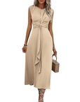 MIYA™ - Stylish Waist-Tie Long Sleeveless Dress