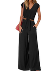 LENA™ – Breezy V-Neck Wide-Leg Set