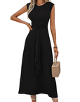 MIYA™ - Stylish Waist-Tie Long Sleeveless Dress