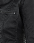 Pia | Modern leather jacket with hood