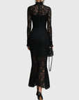 Monica | Elegant Lace Fishtail Maxi Dress