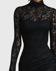 Monica | Elegant Lace Fishtail Maxi Dress
