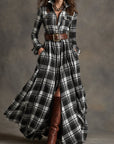 Giulietta - Maxi Checkered Shirt Dress