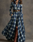 Giulietta - Maxi Checkered Shirt Dress