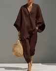 Marina | Women's Casual Two-Piece Set with V-Neck