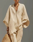Marina | Women's Casual Two-Piece Set with V-Neck