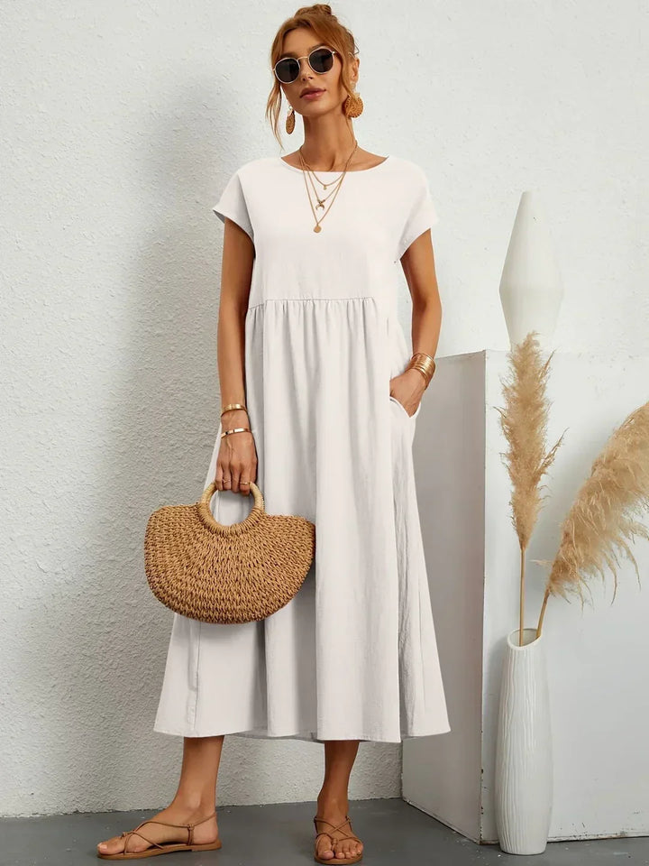 Gabrielle™ — A flowing midi dress with timeless elegance