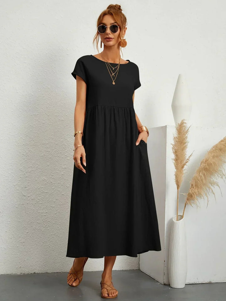 Gabrielle™ — A flowing midi dress with timeless elegance