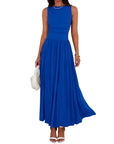 EMMIE™- Chic Sleeveless Ruched High-Waisted Maxi Dress