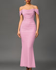 VALENTINI™ – Chic Off-Shoulder Ruched Mermaid Evening Dress
