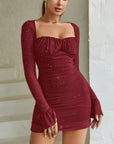 EVELINE™ - Elegant Mesh Long Sleeve Bodycon Dress