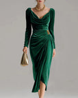 Sylvana | Velvet midi dress