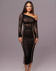 BENTE™ - Classy Bodycon Long Sleeve Midi Dress