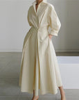 SOFER™ - Elegant Front Wrap Collared Maxi Dress