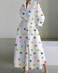 SOFER™ - Elegant Front Wrap Collared Maxi Dress