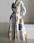 SOFER™ - Elegant Front Wrap Collared Maxi Dress