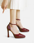 Evette Leather Heels