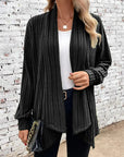 Leah™ -Ribbed Drape Cardigan