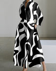 SOFER™ - Elegant Front Wrap Collared Maxi Dress