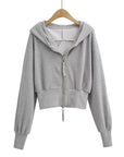 RESLEY™ - Chic Cropped Hooded Zipper Workout Jacket