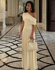 ROSETTA™ - Elegant One Shoulder Evening Maxi Dress