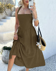 MYRNA™ - Vintage Summer Sleeveless Halter Neck A Line Maxi Dress