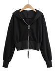 RESLEY™ - Chic Cropped Hooded Zipper Workout Jacket