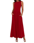 EMMIE™- Chic Sleeveless Ruched High-Waisted Maxi Dress