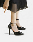 Evette Leather Heels