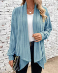 Leah™ -Ribbed Drape Cardigan