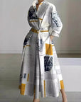 SOFER™ - Elegant Front Wrap Collared Maxi Dress