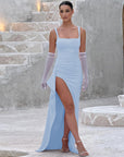 MARILYN™ - Elegant Formal Slip Maxi Dress with Open Back