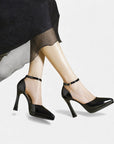 Evette Leather Heels