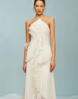 QUINTESSA™ - Elegant Halter Neck Lotus Summer Maxi Dress