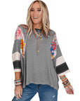 BAILEY™ – Lightweight Patchwork Batwing Top