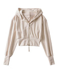 RESLEY™ - Chic Cropped Hooded Zipper Workout Jacket