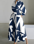 SOFER™ - Elegant Front Wrap Collared Maxi Dress