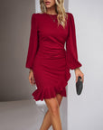 INARA™ - Elegant Zippered Ruffle Formal Dress