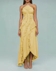 QUINTESSA™ - Elegant Halter Neck Lotus Summer Maxi Dress