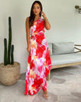 Adeline™ | Vibrant Tropical Evening Dress