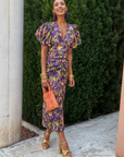 Amelia™ | Vivid Pleated Midi Dress