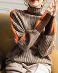 Clémence | Turtleneck sweater with contrasting stripes