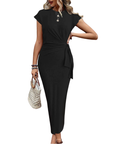 KELSEY™ – Elegant Leopard Print Knot Bodycon Dress